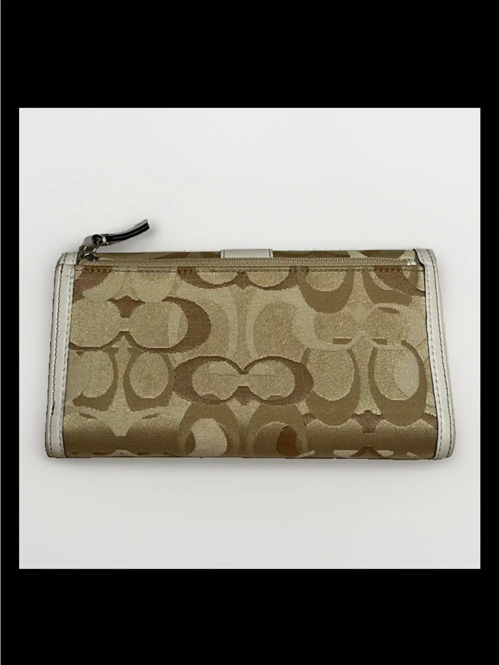 Coach Madeline Satchel,Wallet,Wristlet Set-Khaki Optic Print, White Leather 2007